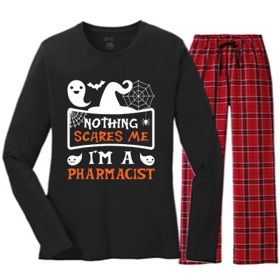 Funny Halloween Vampire Pharmacist Women's Long Sleeve Flannel Pajama Set 