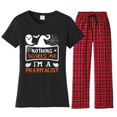 Funny Halloween Vampire Pharmacist Women's Flannel Pajama Set