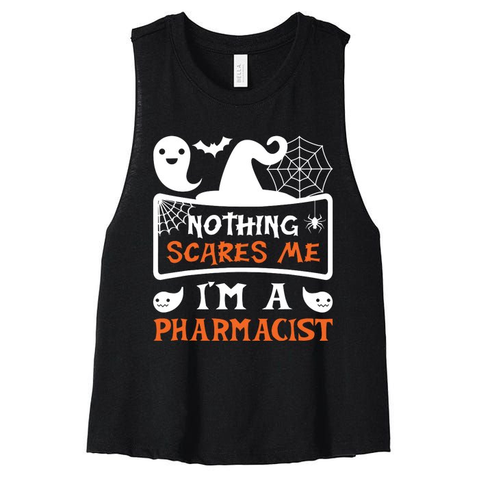 Funny Halloween Vampire Pharmacist Women's Racerback Cropped Tank