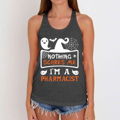 Funny Halloween Vampire Pharmacist Women's Knotted Racerback Tank