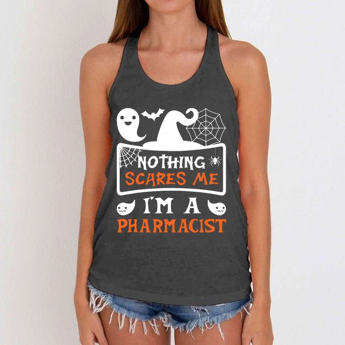 Funny Halloween Vampire Pharmacist Women's Knotted Racerback Tank