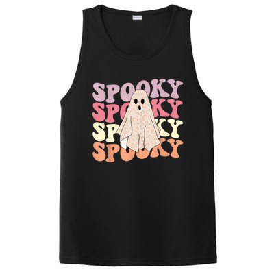 Funny Halloween Vibes Retro Spooky Ghost Boo Spooky Season Gift PosiCharge Competitor Tank