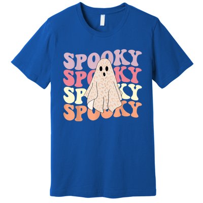 Funny Halloween Vibes Retro Spooky Ghost Boo Spooky Season Gift Premium T-Shirt