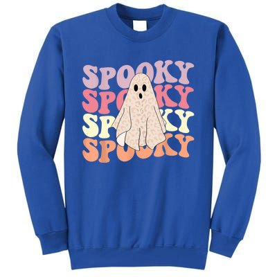 Funny Halloween Vibes Retro Spooky Ghost Boo Spooky Season Gift Tall Sweatshirt