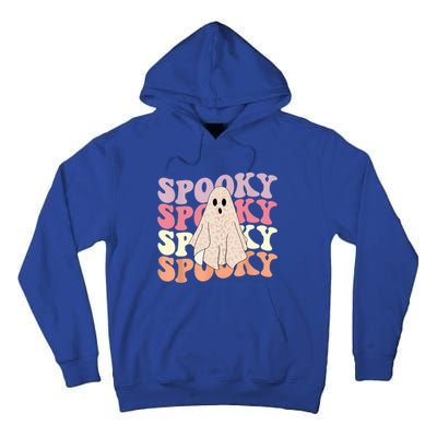 Funny Halloween Vibes Retro Spooky Ghost Boo Spooky Season Gift Tall Hoodie