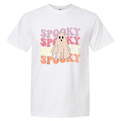 Funny Halloween Vibes Retro Spooky Ghost Boo Spooky Season Gift Garment-Dyed Heavyweight T-Shirt