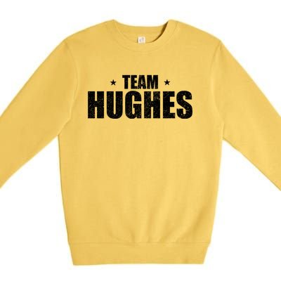 Funny Hughes Vacation Family Lastname Christmas Support Gift Premium Crewneck Sweatshirt