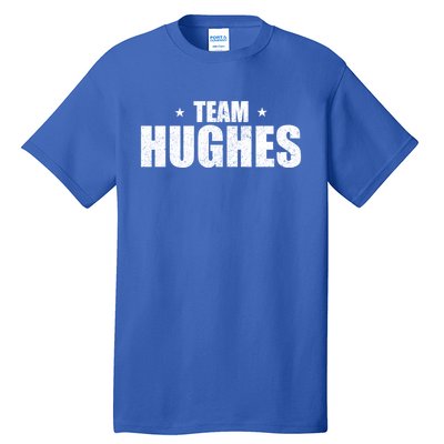 Funny Hughes Vacation Family Lastname Christmas Support Gift Tall T-Shirt