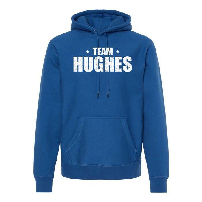 Funny Hughes Vacation Family Lastname Christmas Support Gift Premium Hoodie