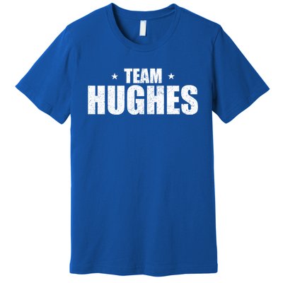 Funny Hughes Vacation Family Lastname Christmas Support Gift Premium T-Shirt