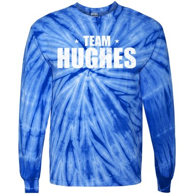 Funny Hughes Vacation Family Lastname Christmas Support Gift Tie-Dye Long Sleeve Shirt