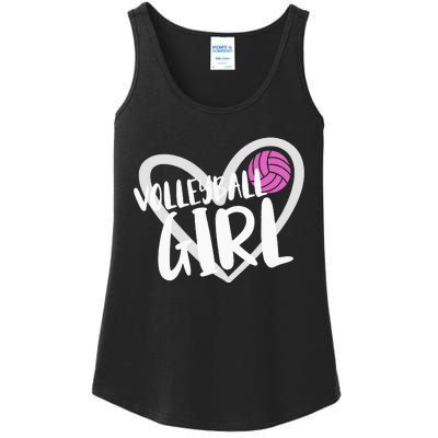 funny heart Volleyball  Player Coach Ladies Essential Tank