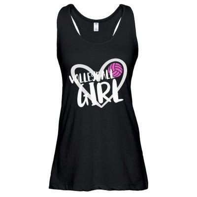 funny heart Volleyball  Player Coach Ladies Essential Flowy Tank