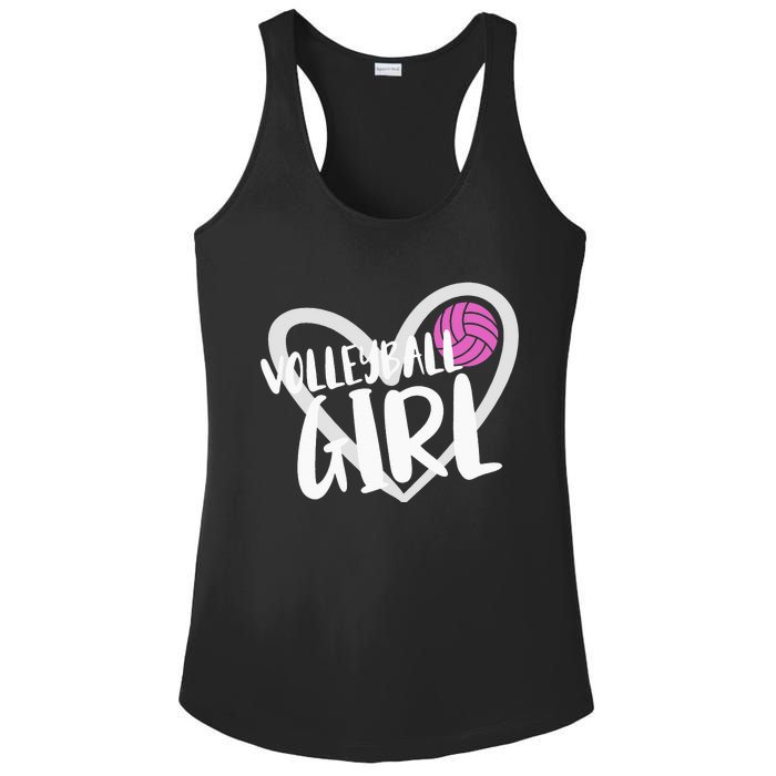 funny heart Volleyball  Player Coach Ladies PosiCharge Competitor Racerback Tank