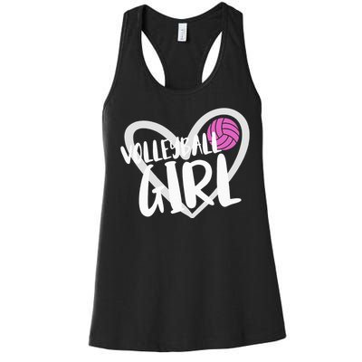 funny heart Volleyball  Player Coach Women's Racerback Tank