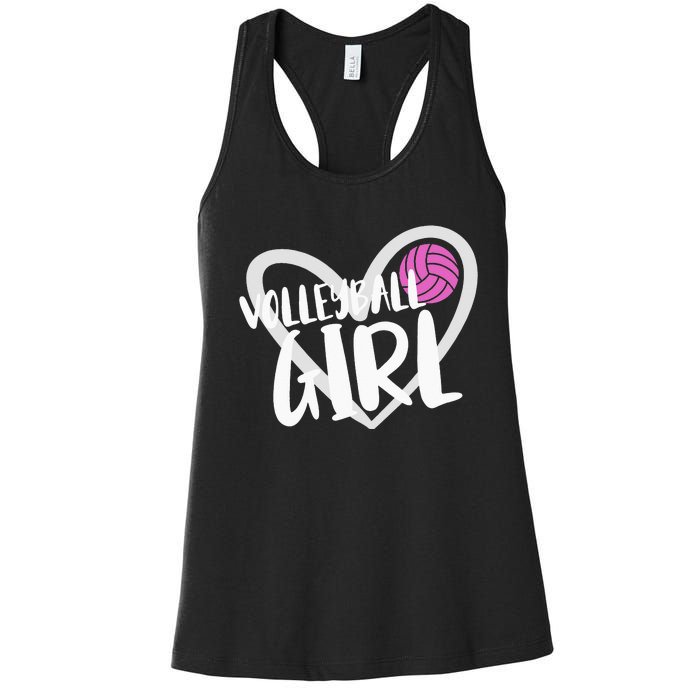 funny heart Volleyball  Player Coach Women's Racerback Tank