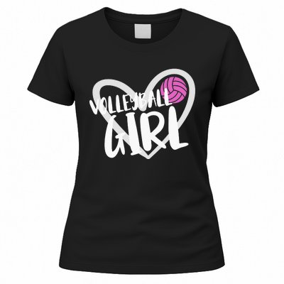 funny heart Volleyball  Player Coach Women's T-Shirt