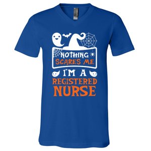 Funny Halloween Vampire Registered Nurse Cool Gift V-Neck T-Shirt