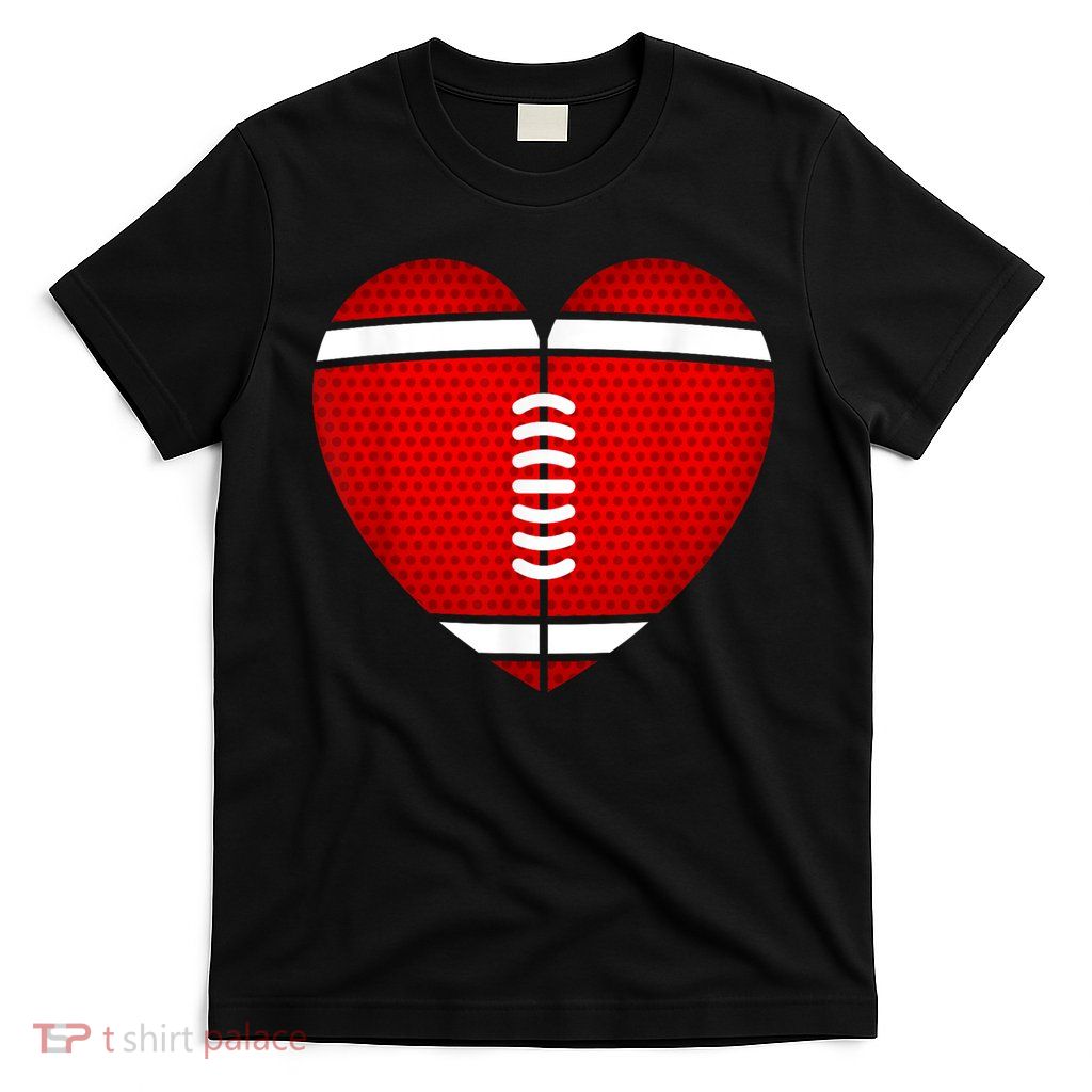 Football Heart Valentines Day T-Shirt