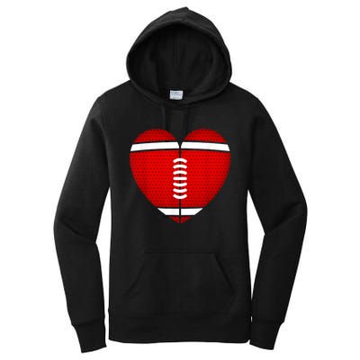 Football Heart Valentines Day Women's Pullover Hoodie