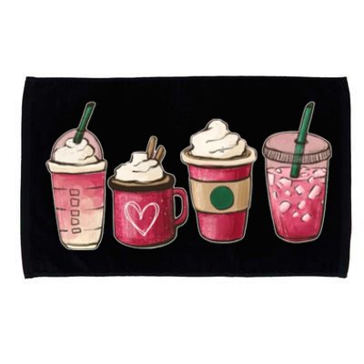 Funny Happy Valentine's Day Cute Coffee Cups Love Cute Gift Microfiber Hand Towel