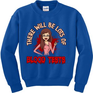 Funny Halloween Vampire Nurse Doctor Assistant Blood Tests Gift Kids Sweatshirt