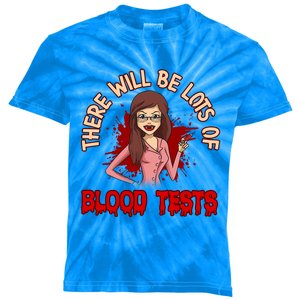 Funny Halloween Vampire Nurse Doctor Assistant Blood Tests Gift Kids Tie-Dye T-Shirt