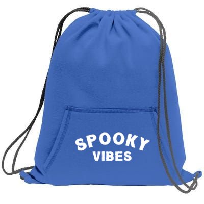 Funny Halloween Vibes Retro Spooky Ghost Boo Spooky Season Funny Gift Sweatshirt Cinch Pack Bag