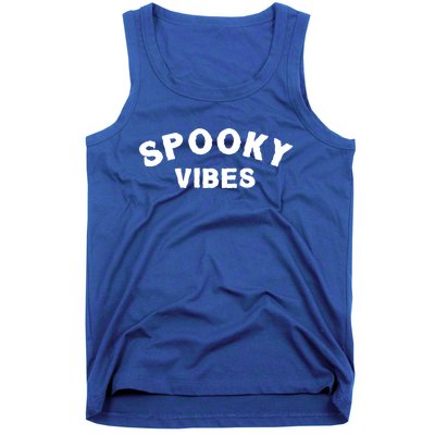 Funny Halloween Vibes Retro Spooky Ghost Boo Spooky Season Funny Gift Tank Top