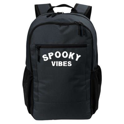 Funny Halloween Vibes Retro Spooky Ghost Boo Spooky Season Funny Gift Daily Commute Backpack