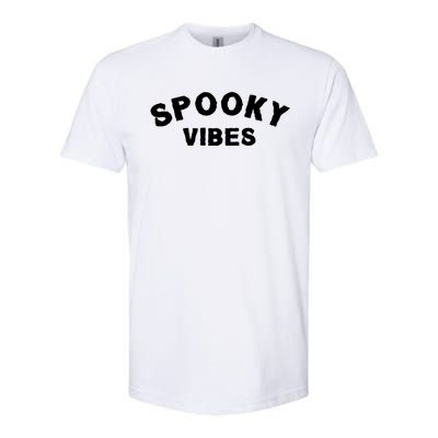 Funny Halloween Vibes Retro Spooky Ghost Boo Spooky Season Funny Gift Softstyle CVC T-Shirt