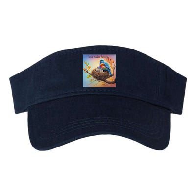 Family Harmony Vibrant Bird Nest With Loving Parents Valucap Bio-Washed Visor