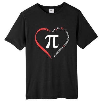 Funny Happy Valentine's Day Love Is Like Pi Math Teacher Tall Fusion ChromaSoft Performance T-Shirt