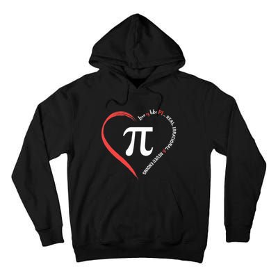 Funny Happy Valentine's Day Love Is Like Pi Math Teacher Tall Hoodie