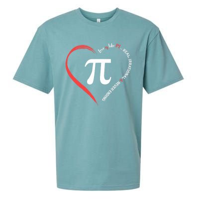 Funny Happy Valentine's Day Love Is Like Pi Math Teacher Sueded Cloud Jersey T-Shirt