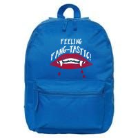 Fangtastic Halloween Vampires Teeth Lips Blood Bite Me Meaningful Gift 16 in Basic Backpack