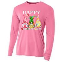 Funny Happy Valentines St Patty Easter Mashup Holiday Gnome Cooling Performance Long Sleeve Crew