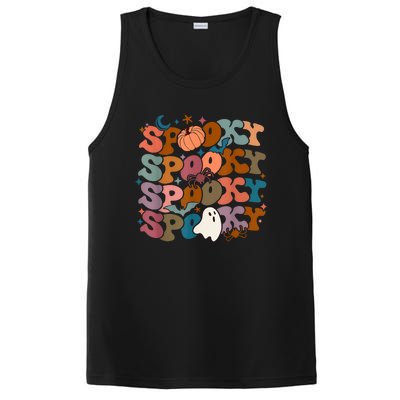 Funny Halloween Vibes Retro Spooky Ghost Boo Spooky Season Gift PosiCharge Competitor Tank