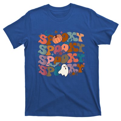 Funny Halloween Vibes Retro Spooky Ghost Boo Spooky Season Gift T-Shirt