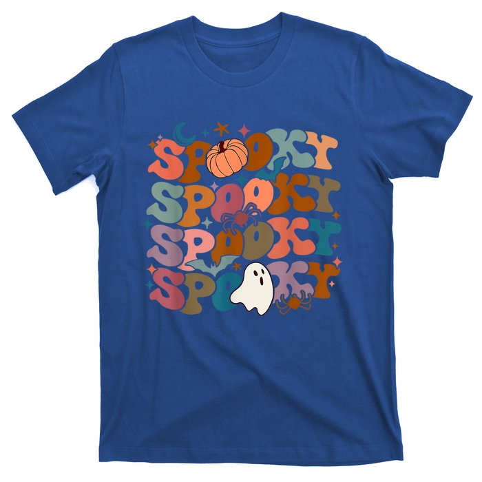 Funny Halloween Vibes Retro Spooky Ghost Boo Spooky Season Gift T-Shirt