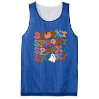 Funny Halloween Vibes Retro Spooky Ghost Boo Spooky Season Gift Mesh Reversible Basketball Jersey Tank