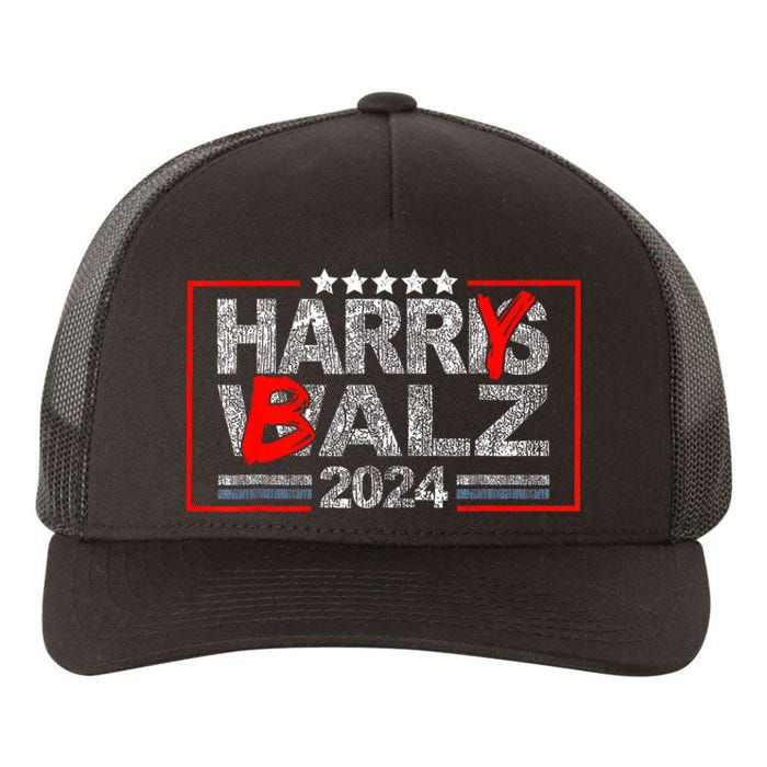 Funny Harris Walz 24 Harry Balz 2024 Meme Democratics Vote Yupoong Adult 5-Panel Trucker Hat