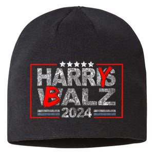 Funny Harris Walz 24 Harry Balz 2024 Meme Democratics Vote Sustainable Beanie