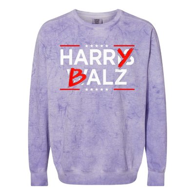 Funny Harris Walz 24 Harry Balz 2024 Meme Kamala Harris Colorblast Crewneck Sweatshirt