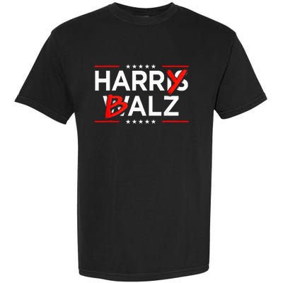 Funny Harris Walz 24 Harry Balz 2024 Meme Kamala Harris Garment-Dyed Heavyweight T-Shirt