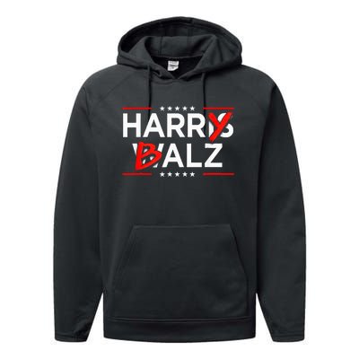 Funny Harris Walz 24 Harry Balz 2024 Meme Kamala Harris Performance Fleece Hoodie