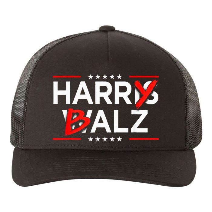 Funny Harris Walz 24 Harry Balz 2024 Meme Kamala Harris Yupoong Adult 5-Panel Trucker Hat