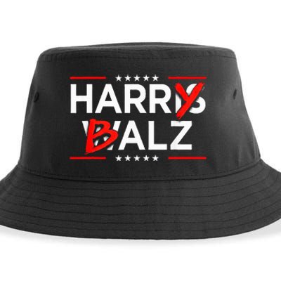 Funny Harris Walz 24 Harry Balz 2024 Meme Kamala Harris Sustainable Bucket Hat