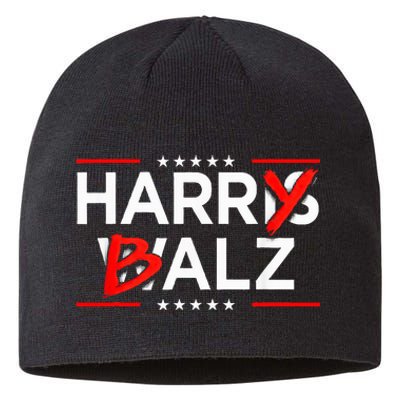 Funny Harris Walz 24 Harry Balz 2024 Meme Kamala Harris Sustainable Beanie