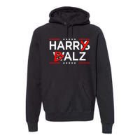 Funny Harris Walz 24 Harry Balz 2024 Meme Kamala Harris Premium Hoodie